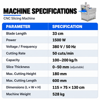 Machine à trancher automatique pour viande congelée avec épaisseur de coupe réglable et construction en acier inoxydable