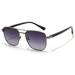 Gafas de Sol Unisex con Marco Metálico Rectangular, Lentes Grises Degradados, 100% Protección UV, para Uso en Exteriores para Adultos - Product Image 1