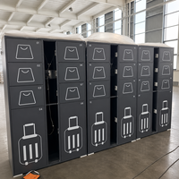 Casilleros Inteligentes Comerciales para Equipaje, Casilleros para Equipaje en Aeropuertos y Estaciones de Tren, Sistemas de Pago con Tarjeta y Código QR para Almacenamiento y Recuperación