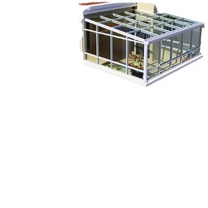 Pérgola Cuadrada de Aluminio para Exteriores, Moderna, con Recubrimiento de Polvo Plateado, Resistente a la Intemperie, para Jardín o Villa - Product Image 1