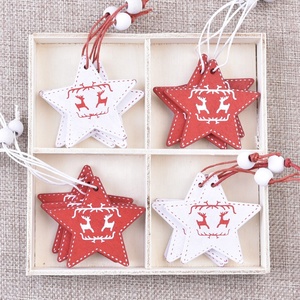 ESTICK Décorations de Noël modernes en bois, artisanales et écologiques, arbre de Noël, renne, flocon de neige, Père Noël, ange - Product Image 2