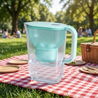 Carafe filtrante à eau grande capacité 4,2 L, purificateur d'eau alcaline pour grande famille, utilisation en cuisine, sans BPA, prix usine