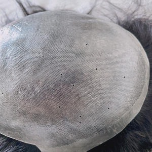 วิกผมผู้ชายแบบชิ้นเดียว รุ่น 1B20 สีดำธรรมชาติ ทรงผมด้านหลัง วิกผมผู้ชายศีรษะล้าน ผมแท้ แผ่นปิดผมด้านบน ผลิตจากโรงงาน - Product Image 5