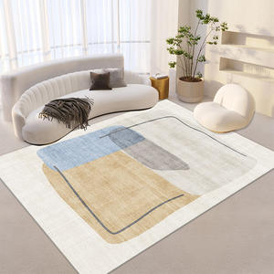 Tapis géométrique abstrait moderne simple, rectangulaire, lavable, pour salon, chambre à coucher, tapis imprimé, décoration de la maison - Product Image 2