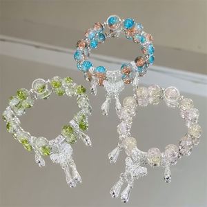 Fantasy Popcorn Cracked Crystal <b>Beads</b> <b>Bracelet</b> for Women Butterfly Charm Gradient Color Women Friendship <b>Bracelets</b> Jewelry Gift - Product Image 1