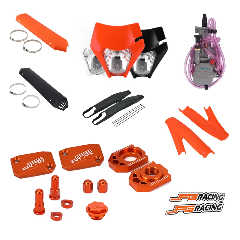 Enduro accesorios Sx300 Sx250 Sx-F Xc-W Exc-F piezas escape protección marco protector carburador cabeza luz eje bloque para KTM