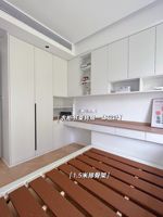 Plateforme Tatami Minimaliste Nordique Sur Mesure avec Cloison Bibliothèque pour Chambre d'Adolescent (Étude et Sommeil)