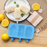 Moules en Silicone Formes Multiples de Dessins Animés, Moules à Esquimaux de Haute Qualité pour Tout-petits, Moules à Crème Glacée Maison Congelée