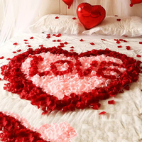Pétales de rose artificiels en soie pour décoration de mariage, demande en mariage romantique, Saint-Valentin, fête prénuptiale, décoration de fête