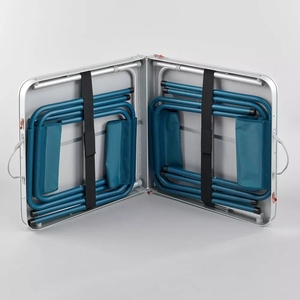<span class=keywords><strong>Mesa</strong></span> y Silla Plegable Multifuncional Más Vendida, Personalizable con Logotipo Impreso al por Mayor, Mesas Plegables Ajustables para Interiores y Exteriores - Product Image 4