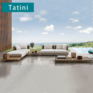 Jardin extérieur Villa hôtel en rotin canapé <span class=keywords><strong>Patio</strong></span> tous temps étanche ensemble cour balcon teck loisirs meubles - Product Image 1