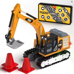 Nouvelle mini-excavatrice RC en alliage JJRC HG4-301, modèle de simulation électrique avec système sonore et lumineux, jouet télécommandé, cadeau - Product Image 1