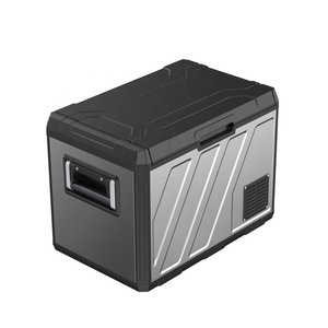 Réfrigérateur et congélateur de camping portable 60L à zone unique 12V/24V compresseur en plastique aluminium à énergie solaire machine à glaçons - Product Image 4
