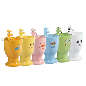 Lavabo in Ceramica Colorata di Alta Qualità, <span class=keywords><strong>Lavandino</strong></span> Singolo per Bambini, Lavabo a Colonna Autoportante per <span class=keywords><strong>Bagno</strong></span> - Product Image 3