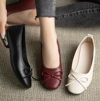 Chaussures plates polyvalentes pour femmes, chaussures plates à nœud papillon tendance, chaussures décontractées à enfiler pour femmes