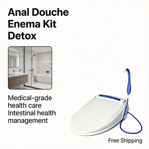 Kit de douche anale et bidet intelligent pour toilettes, avec lavage turbo, UV antibactérien, pour détoxification et soulagement de la constipation, pour la santé à domicile et la salle de bain - Product Image 1
