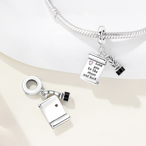 Nuevo colgante de cobre blanco con declaración de amor, pulsera DIY de alta gama, joyería, accesorio, colgante para mujer - Product Image 5
