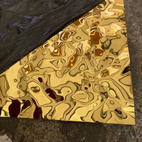 Plaque Inox Or Couleur Acier Inoxydable Tôle pour Panneau Mural de Plafond 304 Ondulation de l'Eau 316l Matériau Argent Miroir Métal 2mm HL