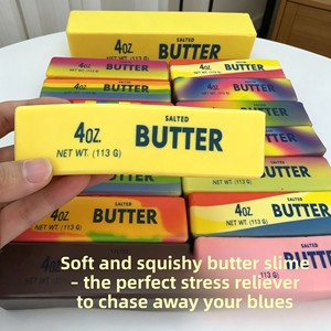 Juguete de descompresión de PU suave y colorido, amarillo, con forma de barra, de rebote lento, para apretar, regalo, para comercio exterior - Product Image 4