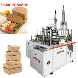 Take Up Food Packing Paper Container Cheap Price Single/Double Many Compartment Paper Lunch Box Making Machine