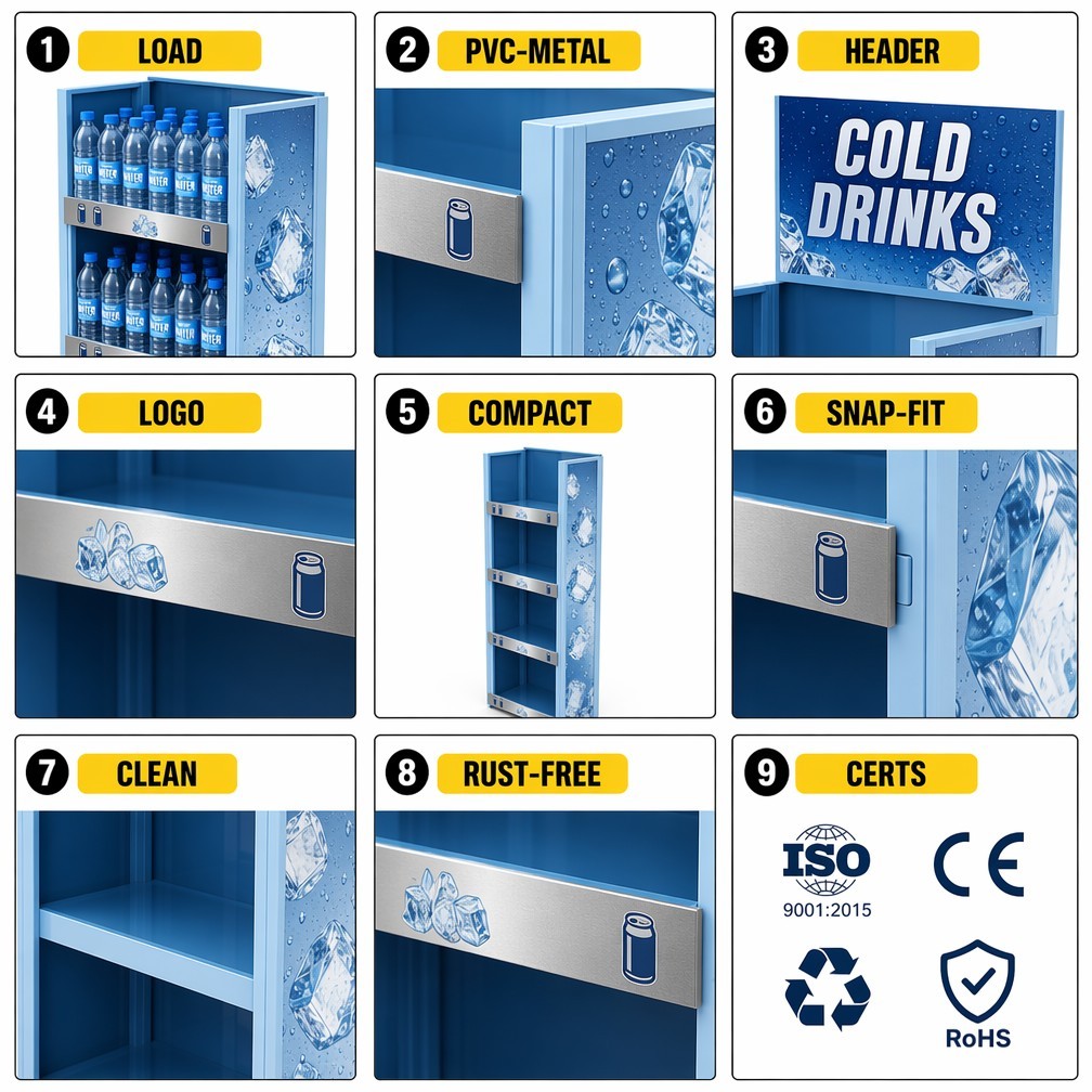Apache Custom Beverage Display Rack 96 Cans 4-Tier Metal Drink Merchandiser Knock Down Rotating Stand for C-Store Store Counter — view 5