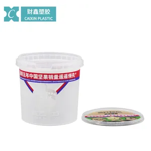 Tùy Chỉnh 2.6 L Nhựa IML Ice Cream Thực Phẩm Cup Với Nắp