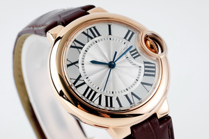 Fashionable Elegant Automatic Mechanical Watch Engraved Silver White Dial Wine <b>Red</b> Crocodile Patterned Leather Strap Waterproof - Product Image 4