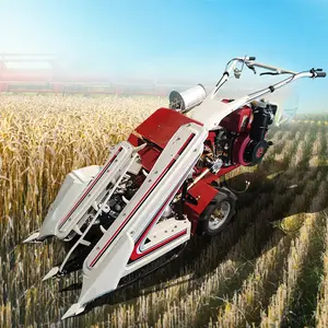 Hand start 50cm cutting width wheat and rice harvester