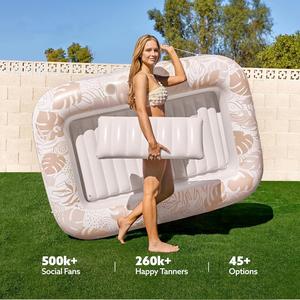Lit flottant gonflable pour bronzage, taille et couleur personnalisées, <span class=keywords><strong>PVC</strong></span>, oreiller pour adultes, lit <span class=keywords><strong>de</strong></span> bronzage, lit flottant pour l'eau - Product Image 3