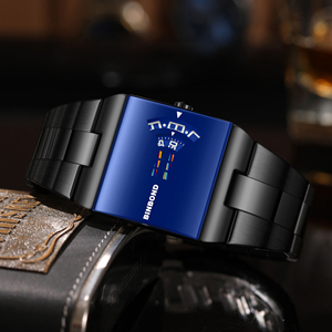 Montre pour homme Binbond B676 676, nouveau design rectangulaire, mouvement <span class=keywords><strong>à</strong></span> <span class=keywords><strong>quartz</strong></span>, montre pour homme, étanche, acier inoxydable, montre-bracelet de luxe - Product Image 5
