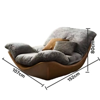 Fauteuil lounge moderne haut de gamme en velours, chaise de salon de luxe italienne, canapé individuel de style nordique, fauteuil lounge créatif de designer