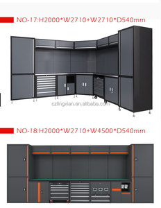 Ensemble d'armoires de <span class=keywords><strong>garage</strong></span> robustes en métal OEM personnalisées de 4m, <span class=keywords><strong>5m</strong></span>, 7m avec 10 tiroirs et établi - Product Image 5