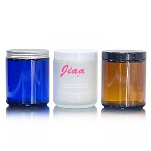 250ml 8oz Body Butter <b>Container</b> <b>Clear</b> Glass Cosmetic Cream Jar pink with Plastic Lid for Skin Care Body Scrub Jar - Product Image 6