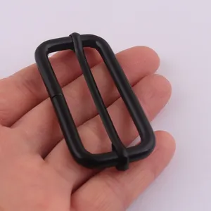 2 Inch Matt Black Metal Bag Rectangle Adjustable Pin Buckle For Strap