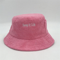 Chapeau Bob en Tissu Éponge avec Logos Brodés Personnalisés et Poche, Doublure en Satin pour Adultes et Enfants