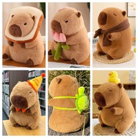 Peluche Capybara Grande Taille, Adorable Peluche Kapibara-san pour Filles, Cadeau d'Anniversaire, Poupée Animale Kawaii
