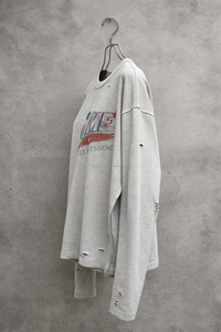 T-shirts en coton épais délavé style vintage pour hommes, personnalisables par sérigraphie, et T-shirts à manches longues légers effet vieilli - Product Image 2