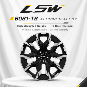 LS8166 ล้ออัลลอยด์ฟอร์จ 18‑24 นิ้ว 5x112 5x114.3 5x120 สีดำเงา หน้าเจียรขัดเงา ขอบล้อรถยนต์ - Product Image 4