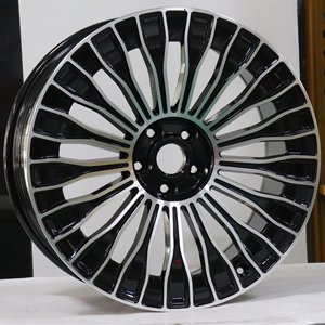 Nouvelles jantes en alliage forgées à flux continu, personnalisées OEM, noires, à face usinée, multi-rayons, 18-<span class=keywords><strong>22</strong></span> pouces, 5x112/120, pour voitures particulières et SUV - Product Image 2