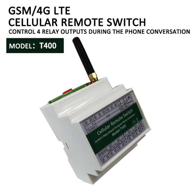 Alarm System 200 Users by Free Call/SMS Cellular Remote Switch 2g/4g RTU400 GSM Gate Opener