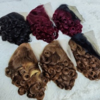 Promotion 13,8 USD Perruques Courtes Ondulées Cheveux Humains Vierges Perruques Frontales 13x4 Vente en Gros Usine Pas Cher 1BT99J