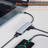Station d'accueil double tête 5-en-1 Sunrise en alliage d'aluminium USB 3.0 avec prise en charge des cartes TF/SD pour ordinateurs portables, smartphones et ordinateurs de bureau