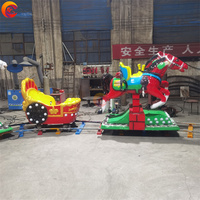 Vente en gros d'équipement de terrain de jeu extérieur parc d'attractions électrique chevaux volants heureux train de piste