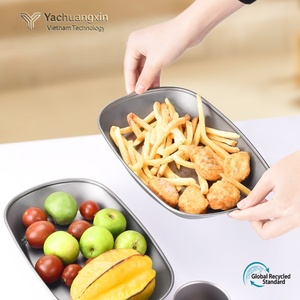 Assiette à poisson d'extérieur en titane pur, assiette à vapeur pour pique-nique, assiette à salade de fruits, assiette à légumes à fond plat pour la maison, portable - Product Image 2