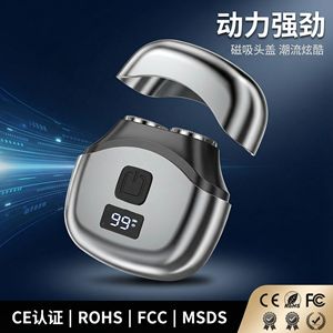 Mini afeitadora eléctrica portátil con pantalla digital, cabezal doble giratorio para hombres, carga tipo C, cuerpo metálico, cabezal lavable - Product Image 2