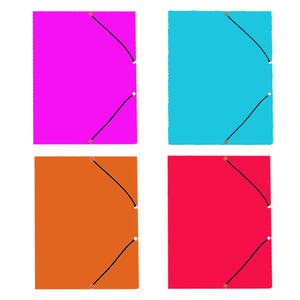 3フラップ段ボールA3/<span class=keywords><strong>A4</strong></span>サイズペーパーラミネート弾性ファイルバンドフォルダーバッグ - Product Image 2