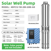 Pompe à eau solaire hybride AC/DC pour puits profond de 100 m – Fabricant de pompes solaires pour puits profonds – Pompe de puits DC