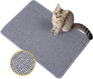 Eco-Vriendelijke Duurzame Verpakking Krabpaal Vervanging Kat Krabben Sisal Mat Grey 2 Pack 16X12 Inch Elk - Product Image 1