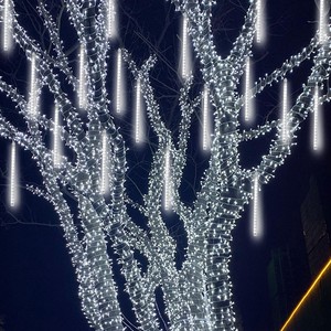 220V 30cm 50cm 80cm tipo enchufe Soar Led lluvia de meteoritos lluvia nieve caída lámpara <span class=keywords><strong>Estrella</strong></span> Fugaz gota de lluvia LUZ DE carámbano - Product Image 4