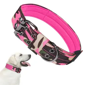 Anpassbares Modell Nylon Haustier Hund Fünf-Gang verstellbare Dorns chließe große Hunde halsband Traktion verfügbar